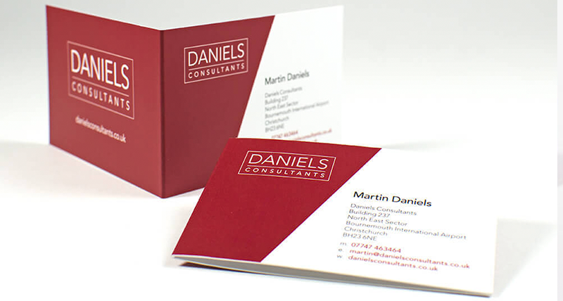 Fold Over Business Cards  2" x 7" 14pt Full Color Print on Both Sides